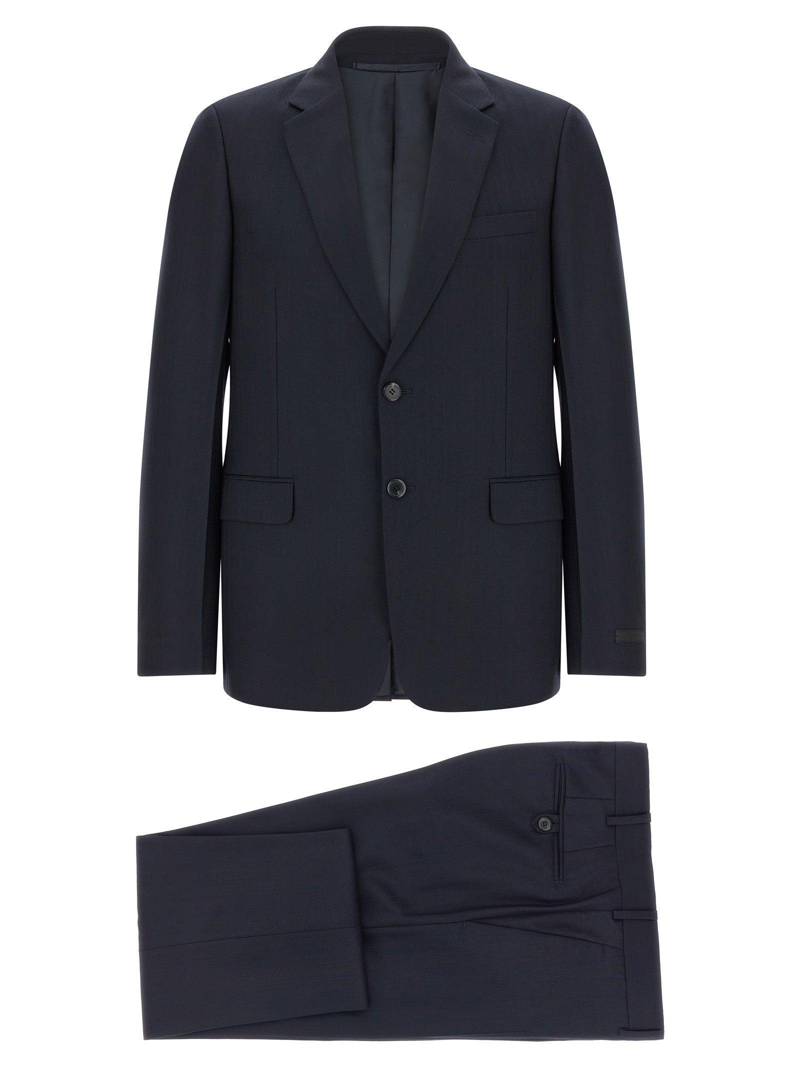 PRADA Pinstriped Dress Blue