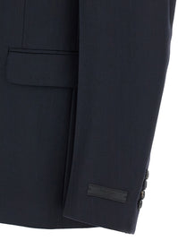 PRADA Pinstriped Dress Blue