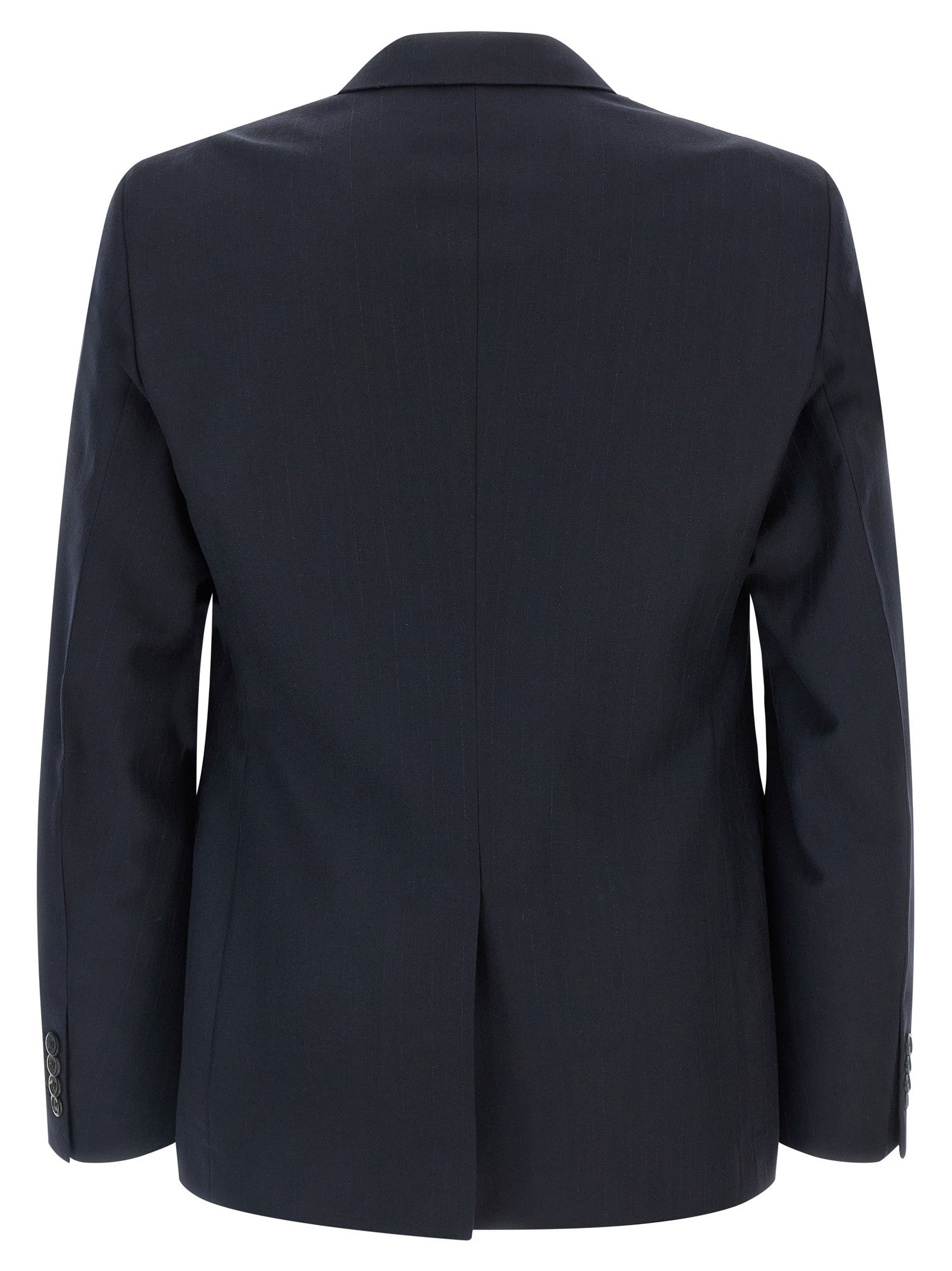 PRADA Pinstriped Dress Blue