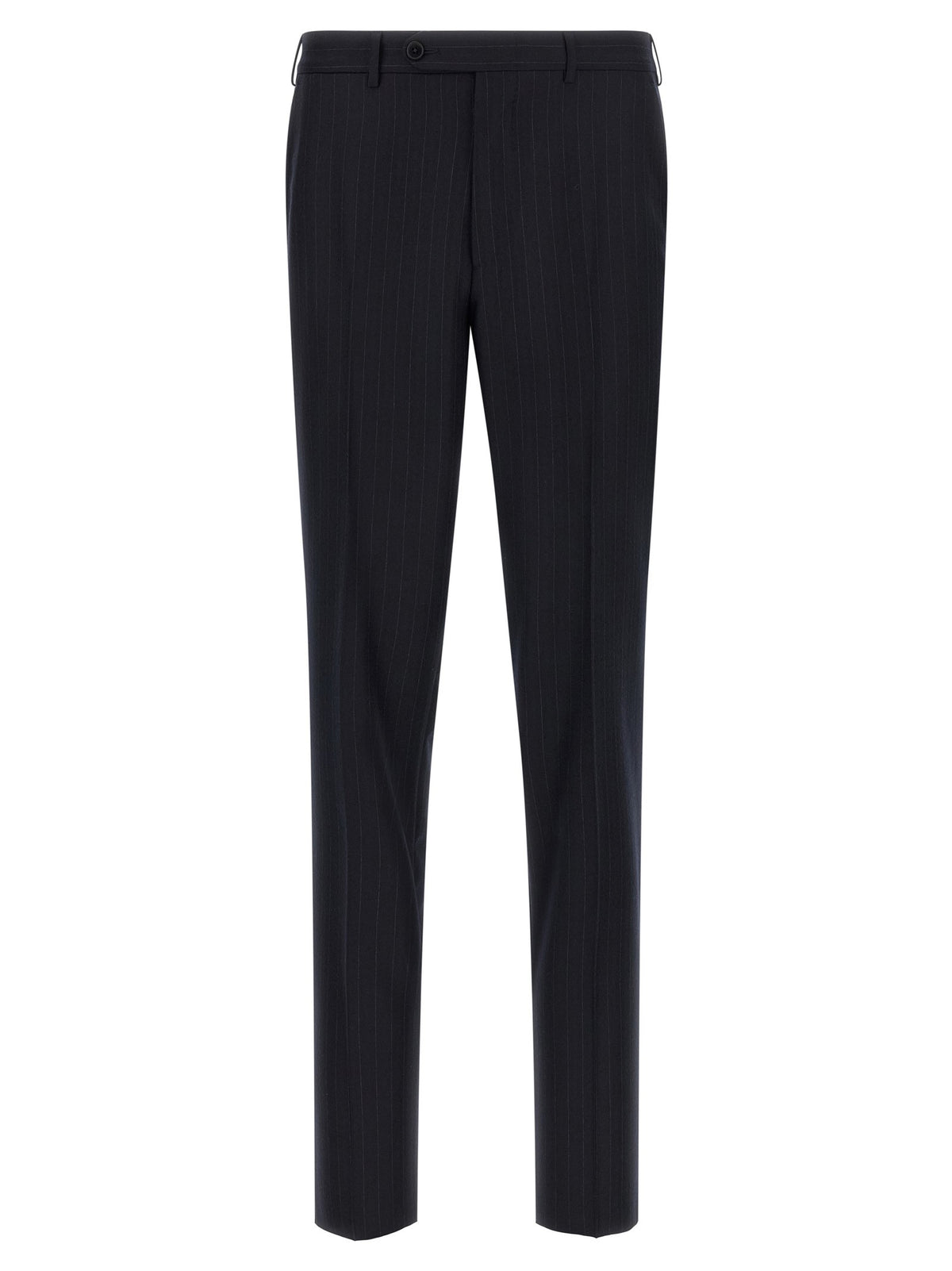 Zegna Pinstriped Flannel Dress Blue