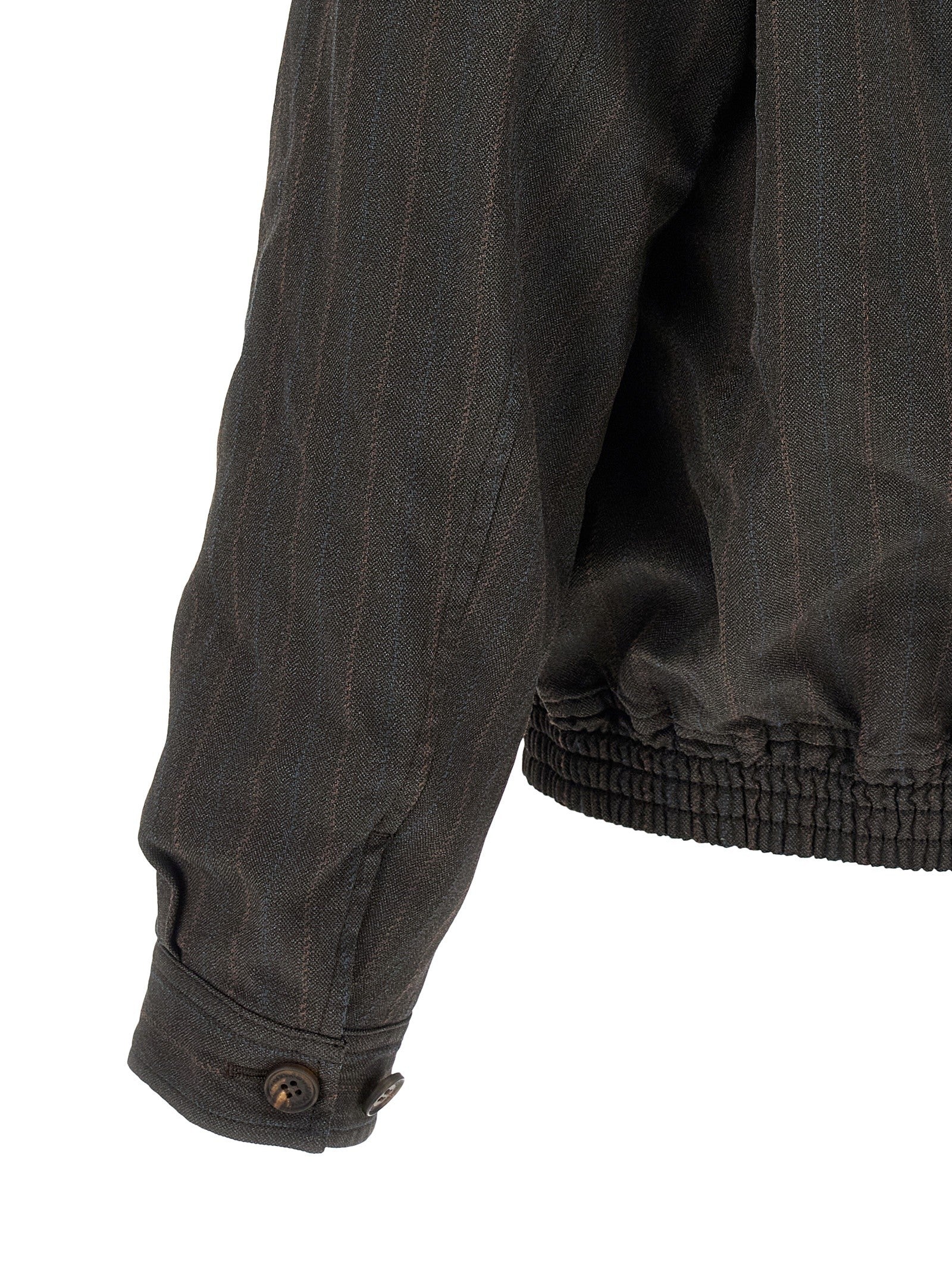 Comme Des Garҫons Homme Pinstriped Jacket Brown