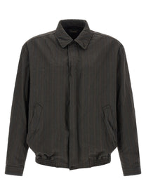 Comme Des Garҫons Homme Pinstriped Jacket Brown