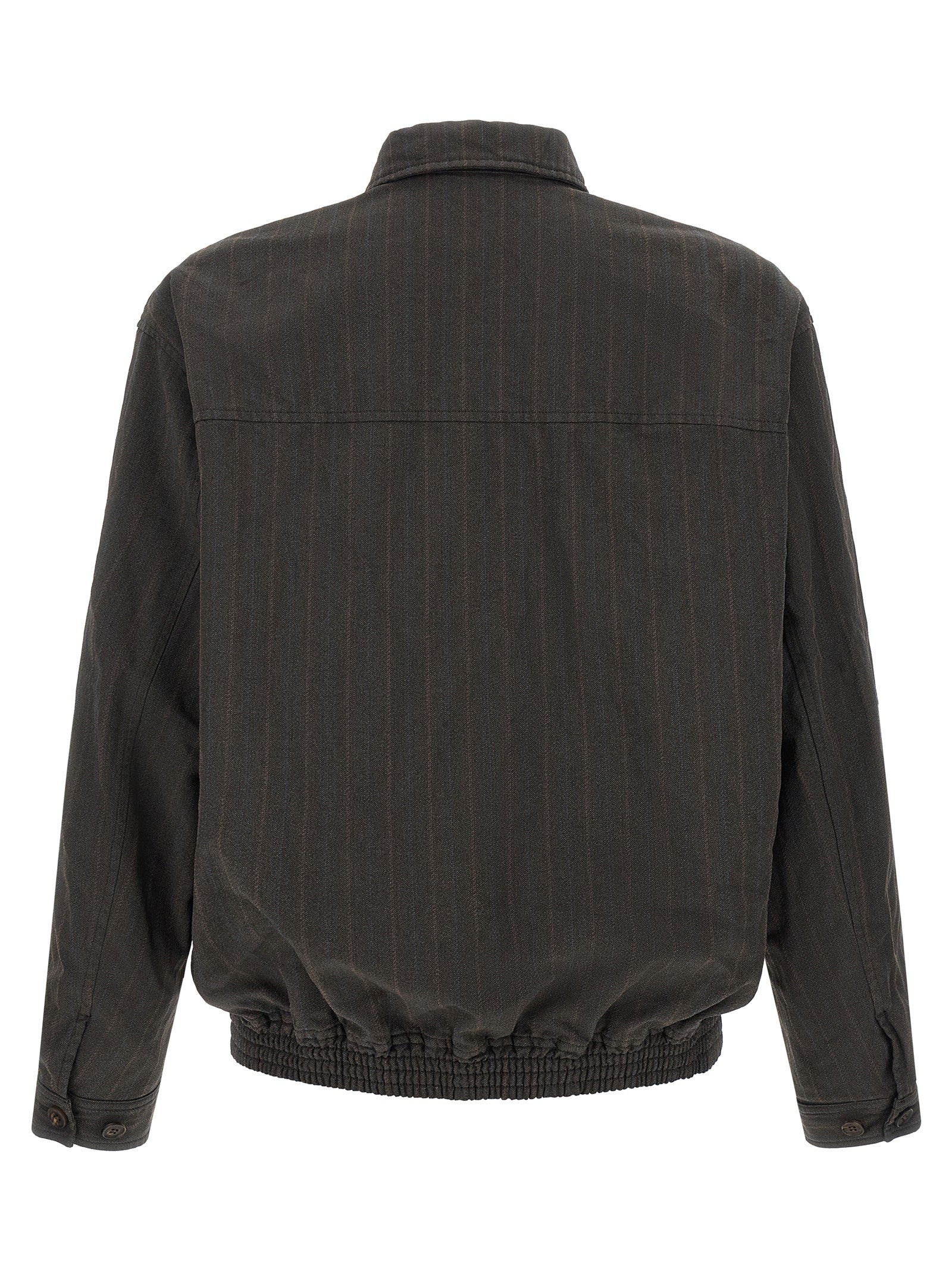 Comme Des Garҫons Homme Pinstriped Jacket Brown