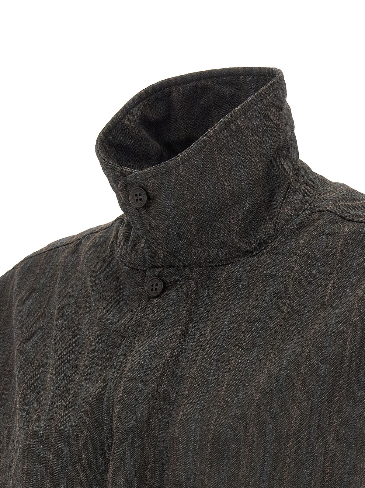 Comme Des Garҫons Homme Pinstriped Jacket Brown