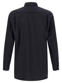 Comme Des Garcons Shirt Pinstriped Shirt Blue