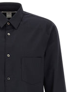 Comme Des Garcons Shirt Pinstriped Shirt Blue, view 3