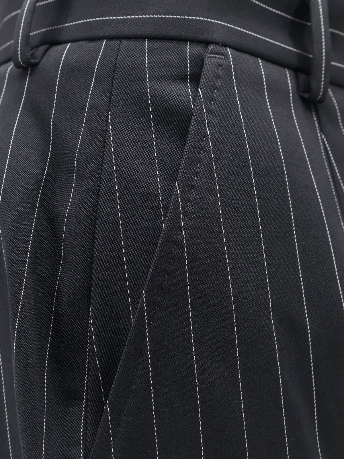 Dolce &amp; Gabbana Women's Pinstriped Stretch Wool Trousers Pattern