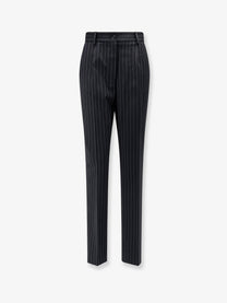Dolce &amp; Gabbana Women's Pinstriped Stretch Wool Trousers Pattern