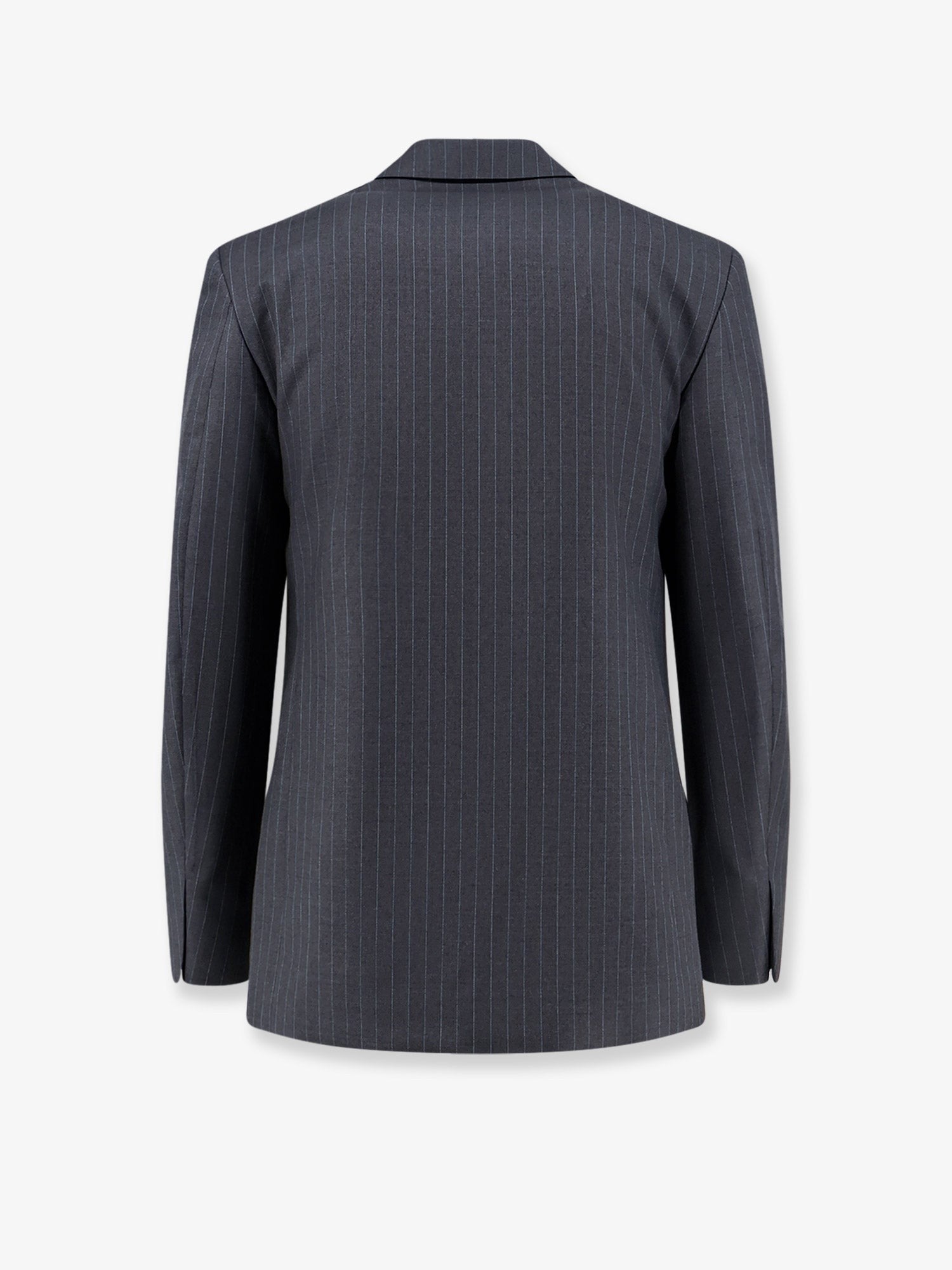 Gucci Women's Pinstriped Wool Blazer Grey