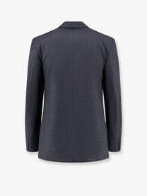 Gucci Women's Pinstriped Wool Blazer Grey