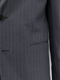 Gucci Women's Pinstriped Wool Blazer Grey