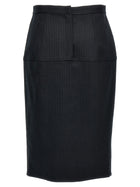 Fendi Pinstriped Wool Skirt Grey, view 2