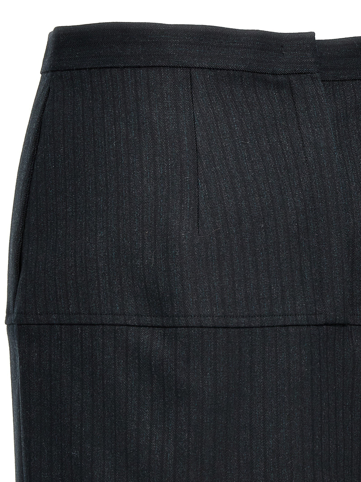 Fendi Pinstriped Wool Skirt Grey, view 4