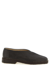 Lemaire Piped Crepe Slippers Brown
