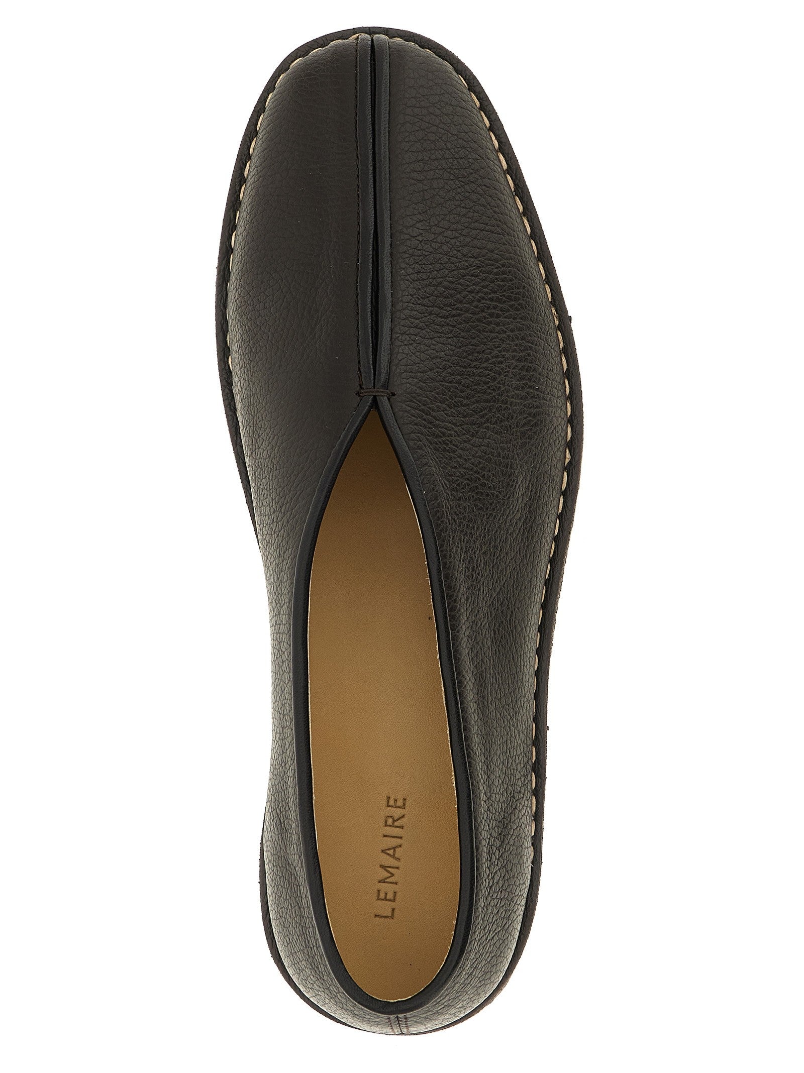 Lemaire Piped Crepe Slippers Brown