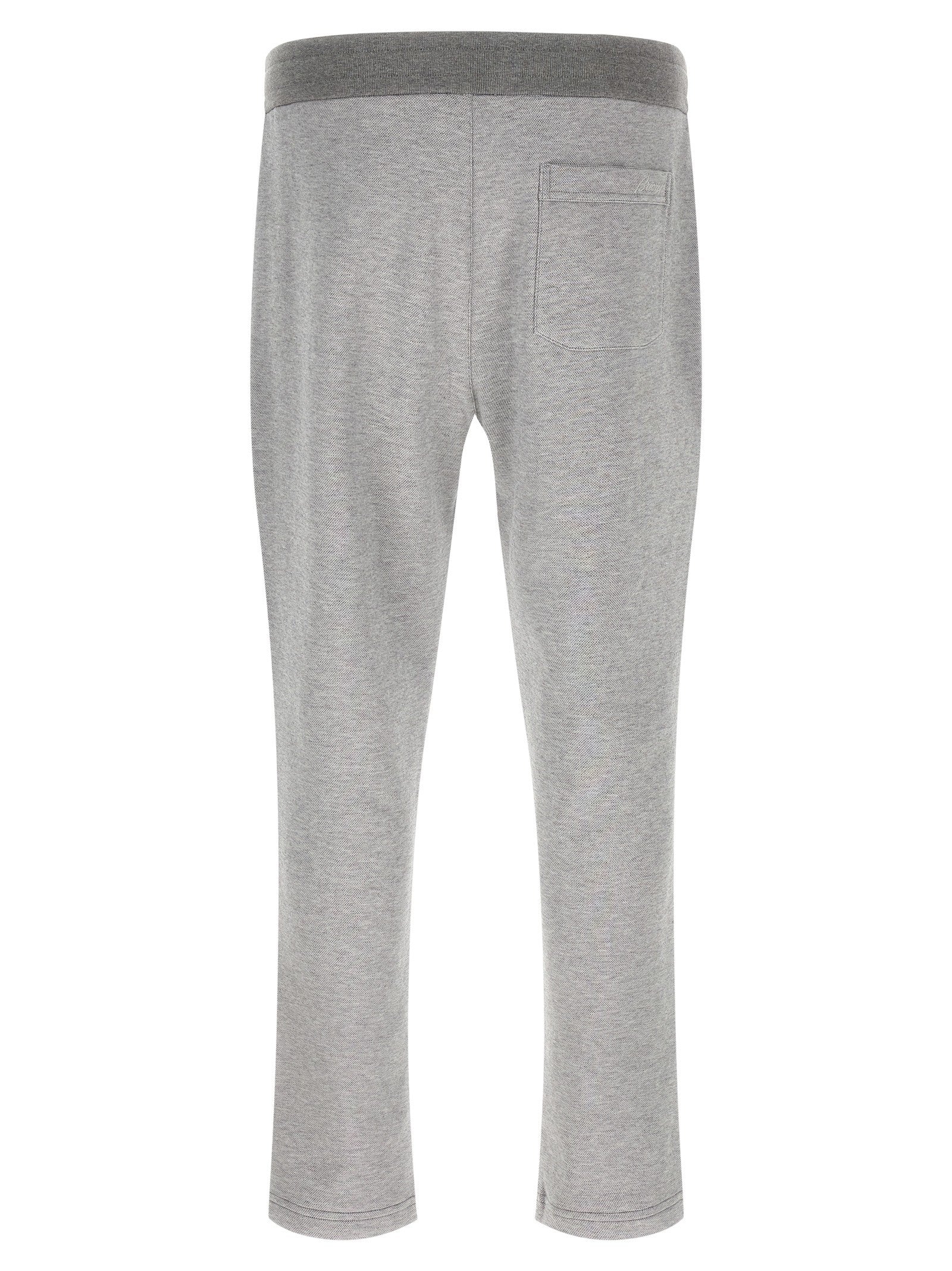 Brioni Piqué Cotton Joggers Grey