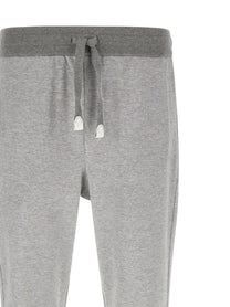 Brioni Piqué Cotton Joggers Grey