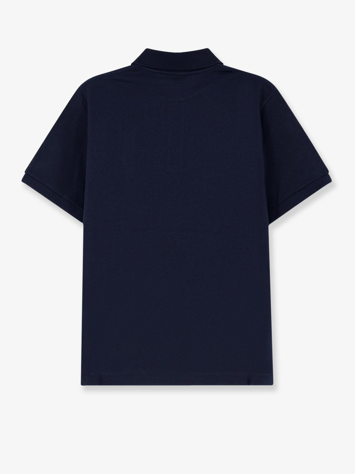 Saint Laurent Men's Piqué Cotton Polo Shirt Blue, view 2