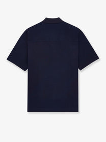 Saint Laurent Men's Cassandre Polo Shirt Blue