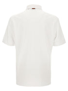 Zegna Piqué Cotton Polo Shirt White