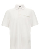 Zegna Piqué Cotton Polo Shirt White