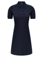 courrèges Piqué Polo Dress Blue