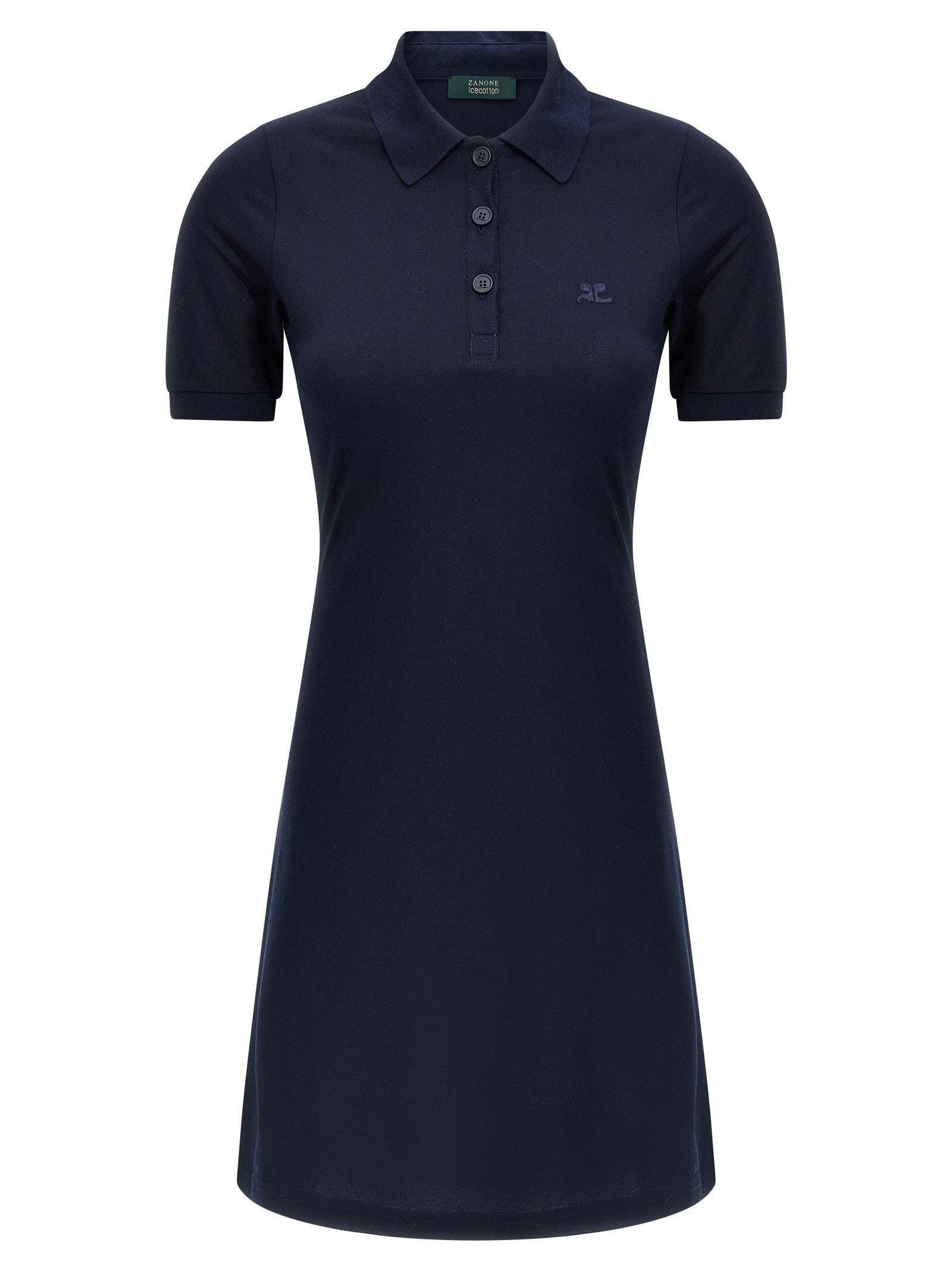 courrèges Piqué Polo Dress Blue