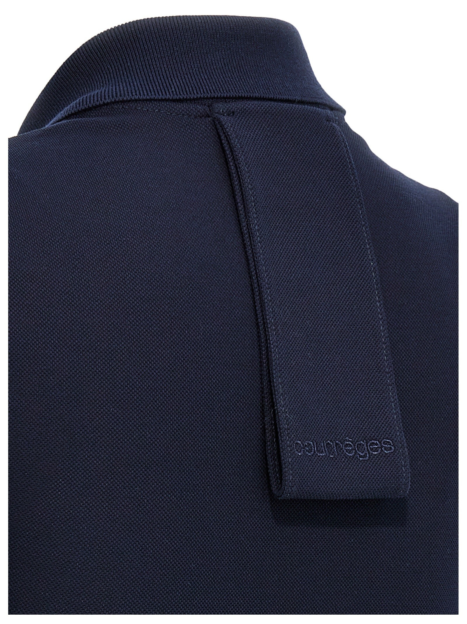 courrèges Piqué Polo Dress Blue