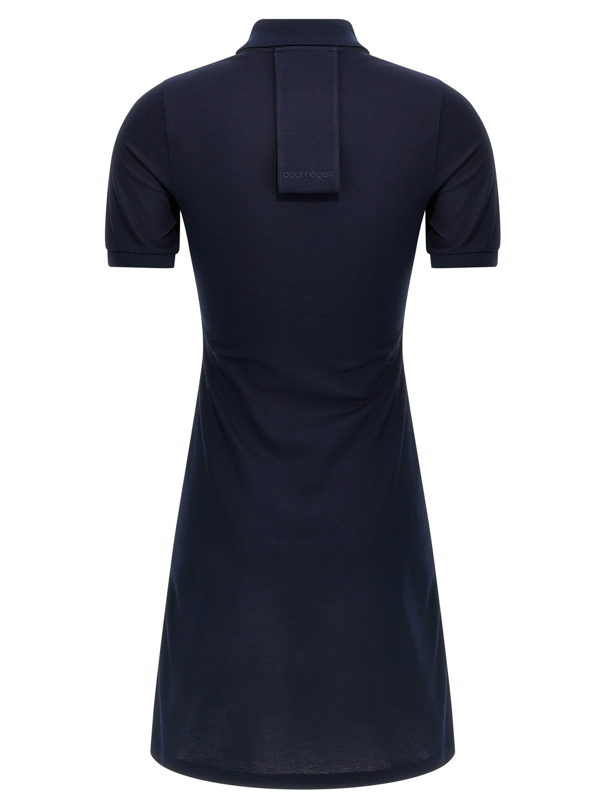 courrèges Piqué Polo Dress Blue, view 2
