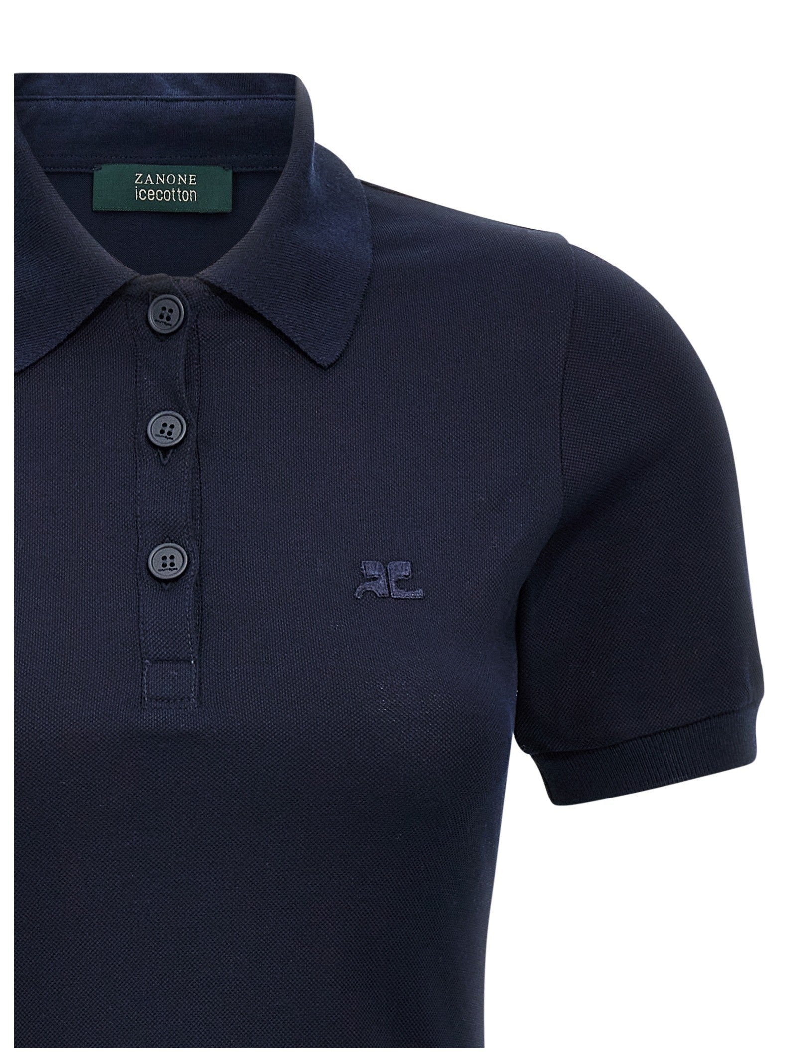courrèges Piqué Polo Dress Blue