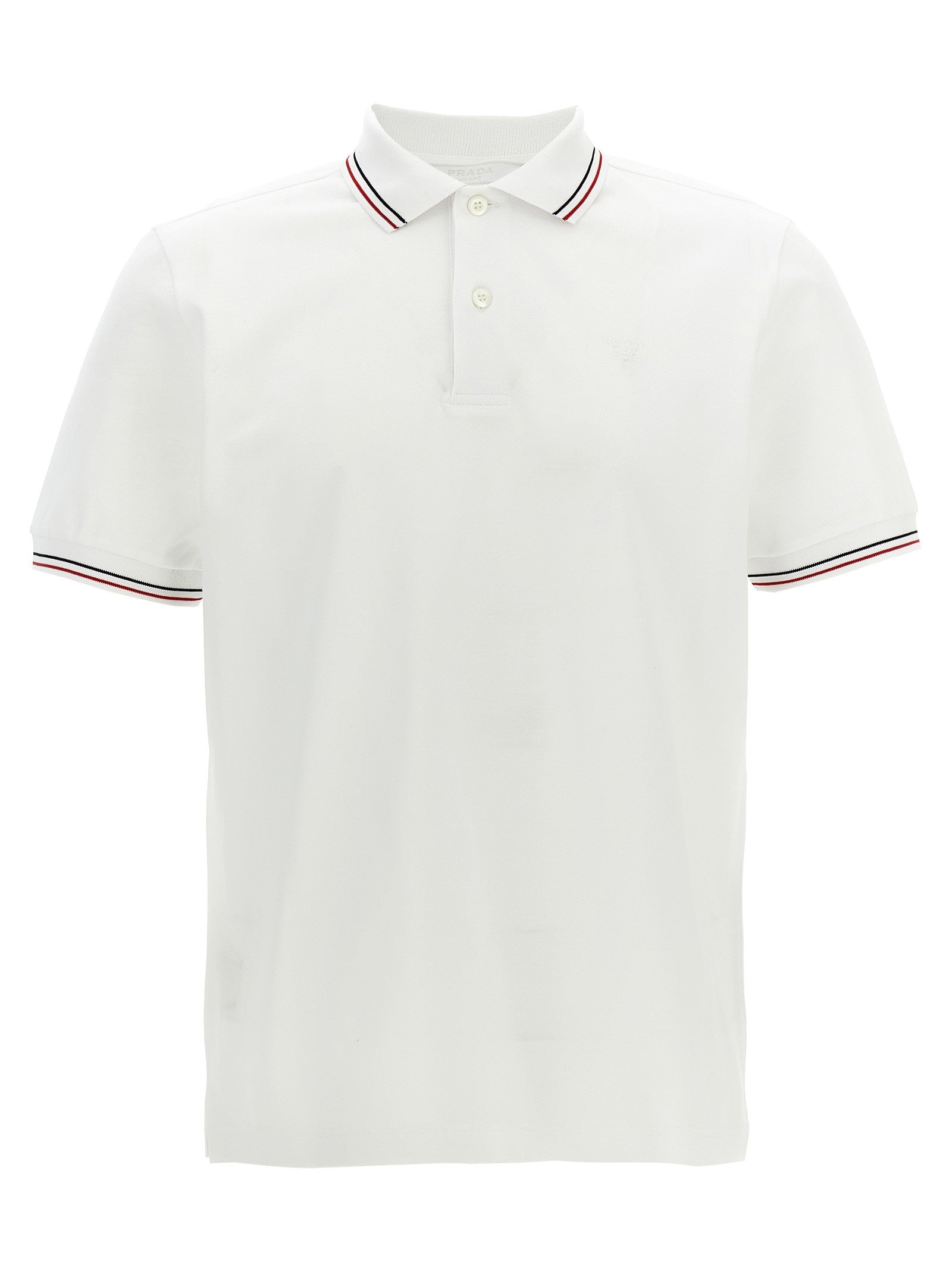 Prada Piqué Polo Shirt White