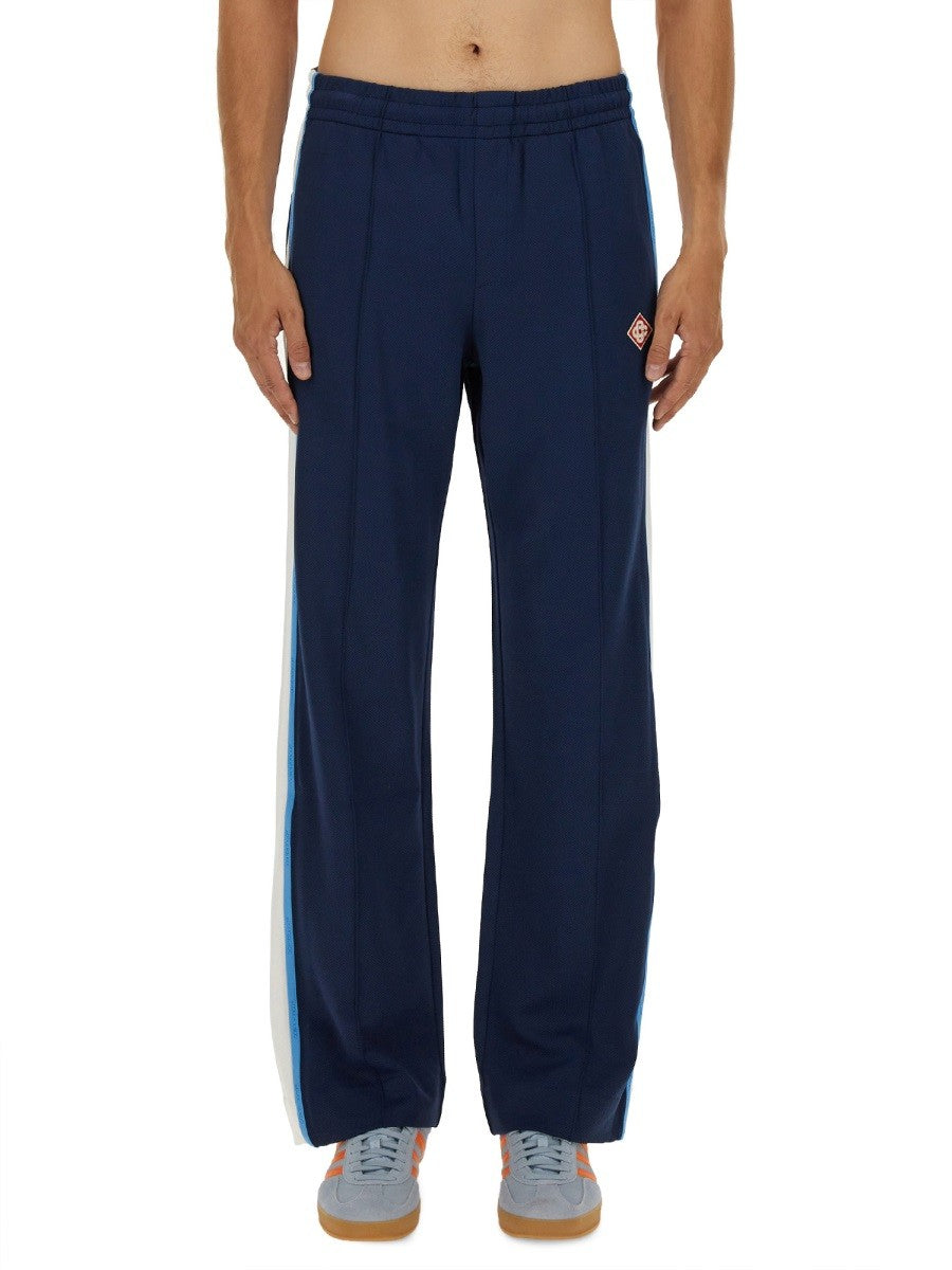 Casablanca Men's Pique Track Pants Blue Casablanca