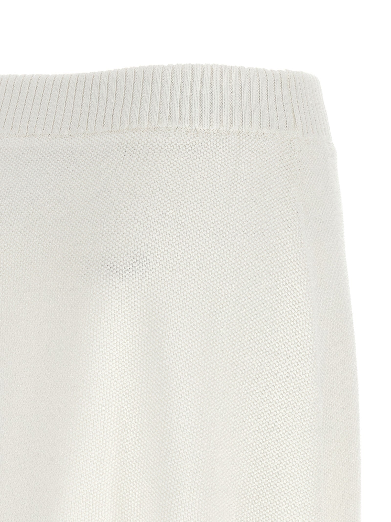 Brunello Cucinelli Piquet Effect Skirt Active Line White