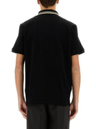 Valentino Men's Piquet Polo Black, view 3