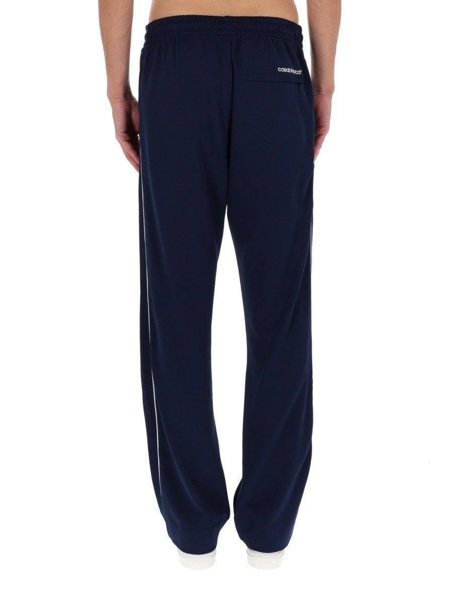 Casablanca Men's Piquet Track Pants Blue