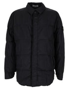 Stone Island Men's Antigoccia Down Jacket with Collar Rigido Black