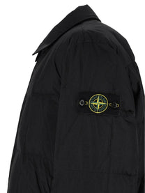Stone Island Men's Antigoccia Down Jacket with Collar Rigido Black, view 3