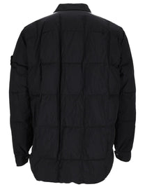 Stone Island Men's Antigoccia Down Jacket with Collar Rigido Black, view 2