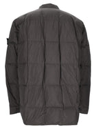 Stone Island Men's Antigoccia Down Jacket with Collar Rigido Grey