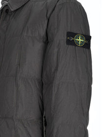 Stone Island Men's Antigoccia Down Jacket with Collar Rigido Grey