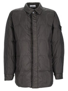 Stone Island Men's Antigoccia Down Jacket with Collar Rigido Grey