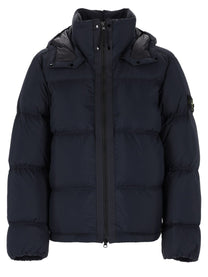Stone Island Men's Piumino Antistrappo Con Cappuccio Removibile Blue