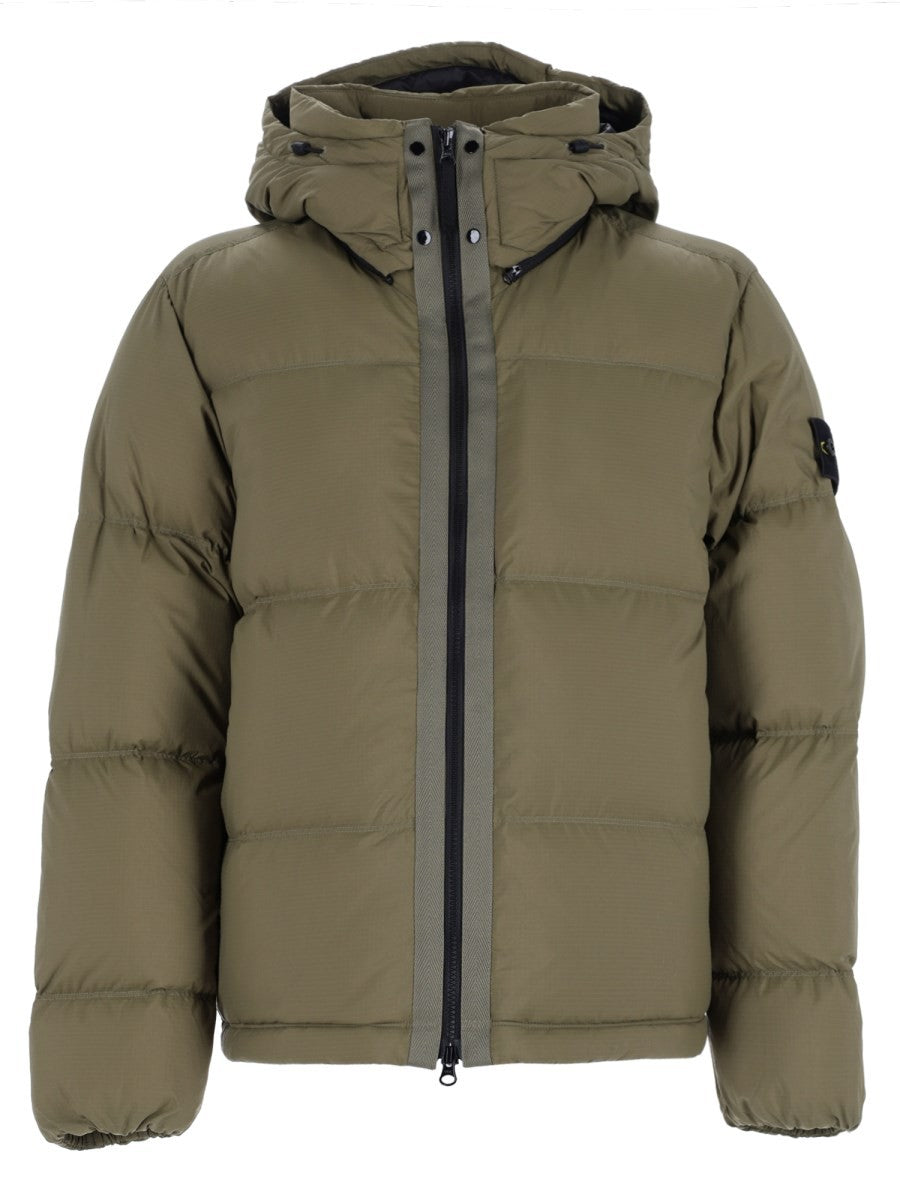Stone Island Men's Piumino Antistrappo Con Cappuccio Removibile Green