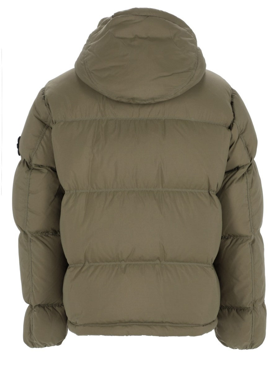 Stone Island Men's Piumino Antistrappo Con Cappuccio Removibile Green