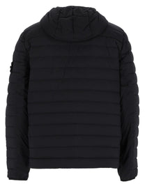 Stone Island Men's Piumino Con Cappuccio Con Finitura Antigoccia Black