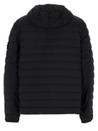 Stone Island Men's Down Jacket with Hooded Finitura Antigoccia Black, view 2