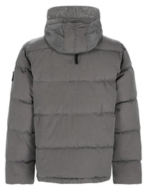 Stone Island Men's Piumino Con Collo Alto Patch Grey