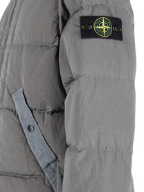 Stone Island Men's Piumino Con Collo Alto Patch Grey