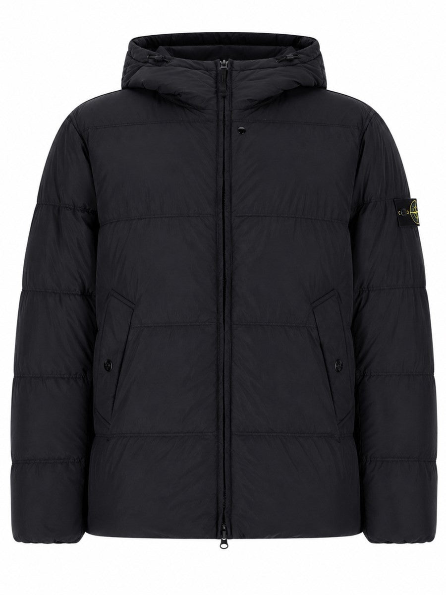Stone Island Men's Crinkle Reps Down Jacket Black