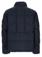 Stone Island Men's Cotton Technical Down Jacket Blue